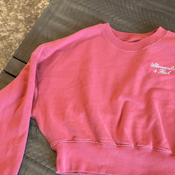 Abercrombie & Fitch Pink Womens Sweatshirt Joggers Matching Set Soft Collection - Picture 6 of 15